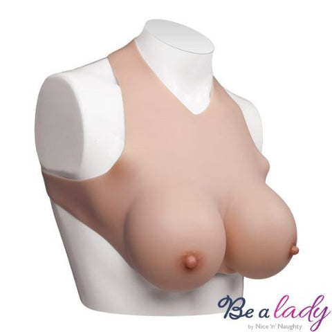 Be a Lady Silicone Halter Neck Breast Plate Light Skin Tone from Nice 'n' Naughty