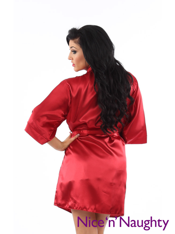 Classified Sexy Satin Kimono Robe from Nice 'n' Naughty