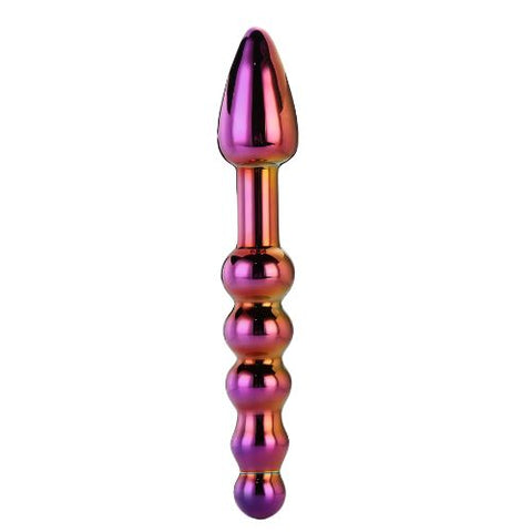 Glamour Glass Ridged Anal Dildo Multi from Nice 'n' Naughty