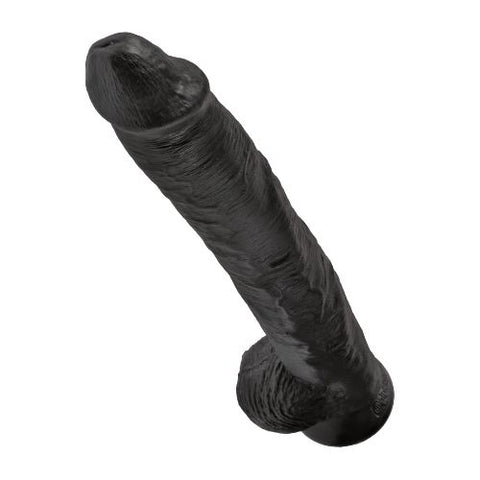 King Cock 14 Inch Dildo w Balls Black from Nice 'n' Naughty