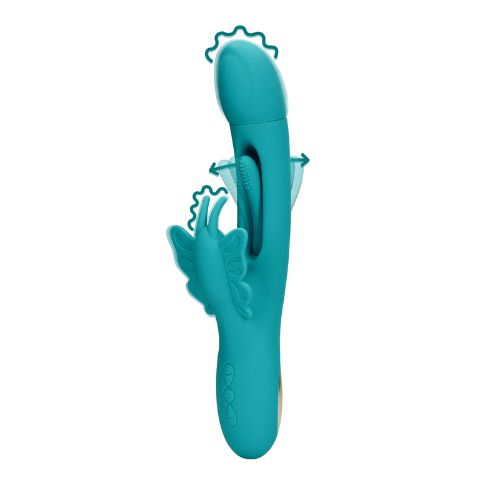 Loveline Flapping G-Spot Butterfly Vibrator - Peacock Blue from Nice 'n' Naughty