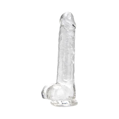 Loving Joy Crystal Dildo with Balls Clear from Nice 'n' Naughty