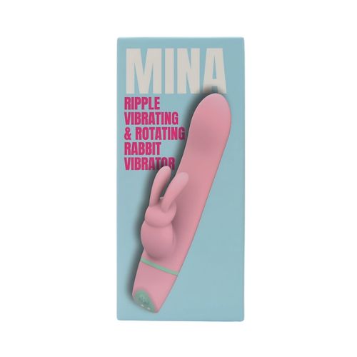 Mina Ripple Vibrating & Rotating Rabbit Vibrator Pale Pink from Nice 'n' Naughty