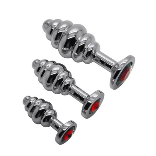 Nice 'n' Naughty Grooved Crystal Butt Plug from Nice 'n' Naughty