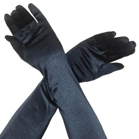 Pamela Mann Men's Long Satin Gloves Black from Nice 'n' Naughty