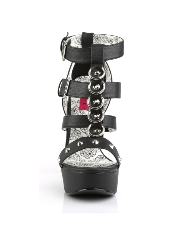 Pleaser Teeze Platform Strappy Sandal Black PU from Nice 'n' Naughty