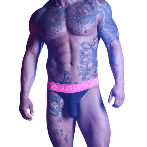Sukrew Underground Jockstrap Underground Black/Electric Pink from Nice 'n' Naughty