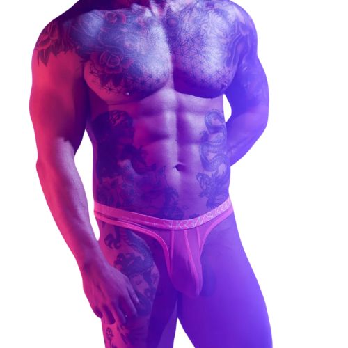 Sukrew Underground  Sheer Low-Rise Thong Electric Pink from Nice 'n' Naughty