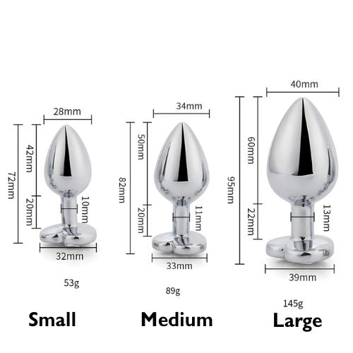 Toosh Heart Shaped Butt Plug with Red Stone from Nice 'n' Naughty