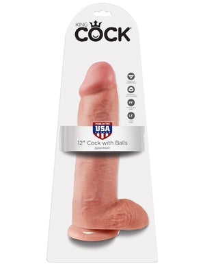 King Cock 12" Dildo with Balls