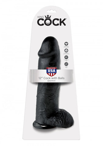 King Cock 12" Dildo with Balls