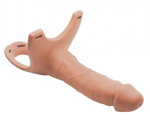 Size Matters Hollow Strap-On Silicone Dildo With Harness