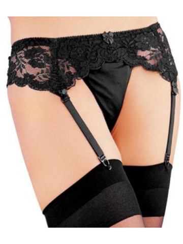 Classified Embroidered Lace Suspender Belt from Nice 'n' Naughty