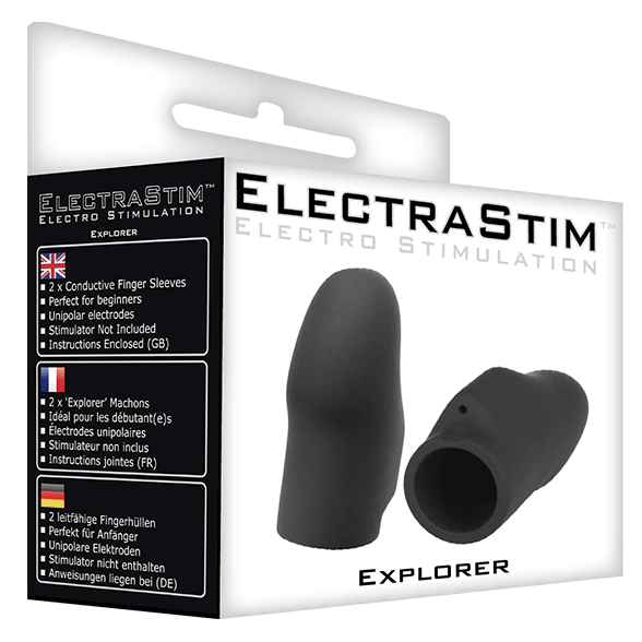 ElectraStim Silicone Noir 'Explorer' Electro Finger Sleeves