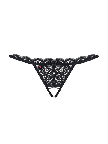 Obsessive 831 Crotchless Thong (Black)