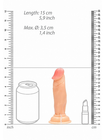 RealRock Vibrating Realistic Dildo 15cm