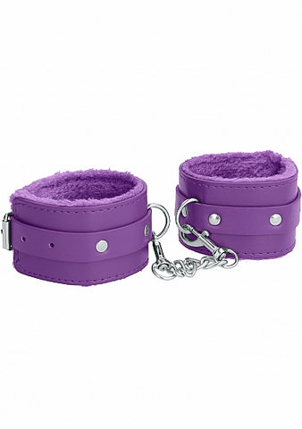 Ouch! Plush Leather Hand Cuffs